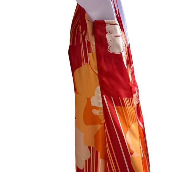 Ramy Brook Jeanette Women's Dress Halter V-Neck Cascading High Low Midi Size 4 - Picture 8 of 14